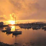 Coucher de soleil sur le port